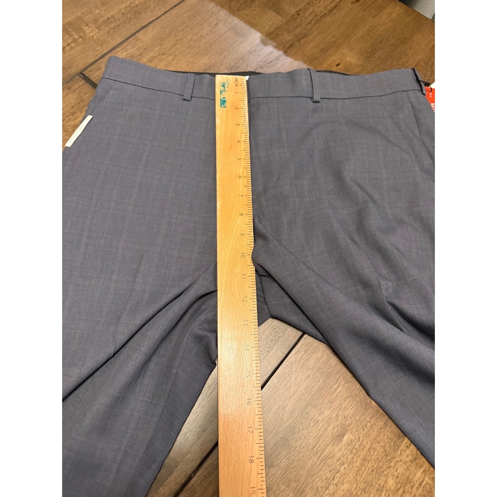 Perry Ellis Portfolio Modern Fit Dress Pants 33x30 Charcoal Gray Folio-Flex NEW - Picture 4 of 7